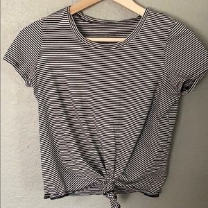 Madiewell stripe front knot tee